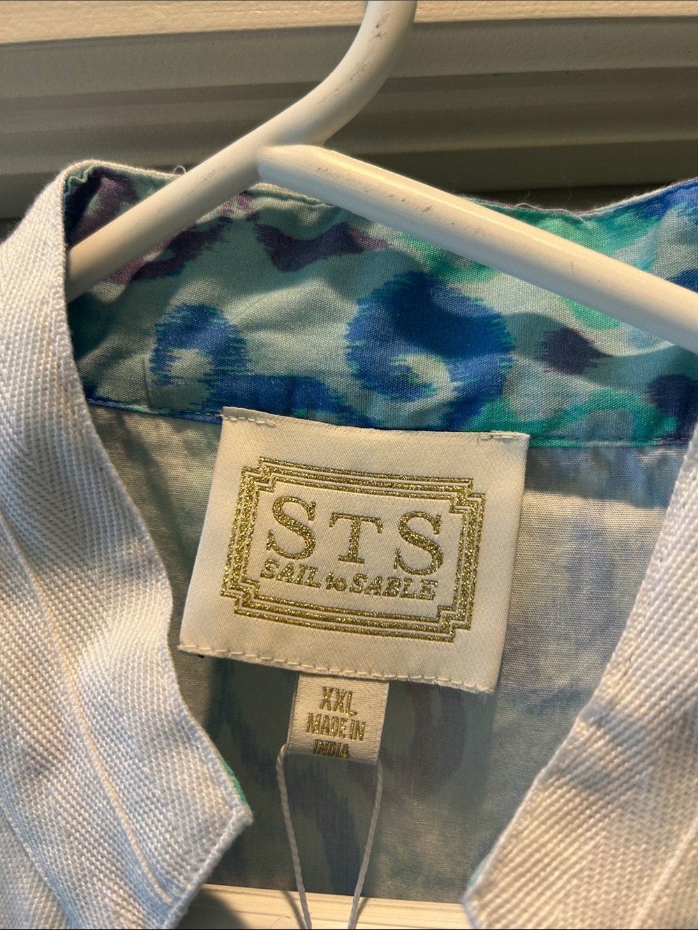 Sail to Sable Coastal colors Collar Shift/Tunic - Picture 2 of 9